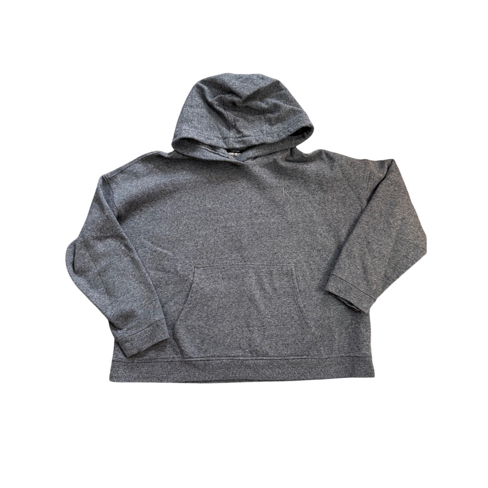 Calvin Klein Men's Heather‎ Grey Embroidered Logo Pullover Hoodie XL